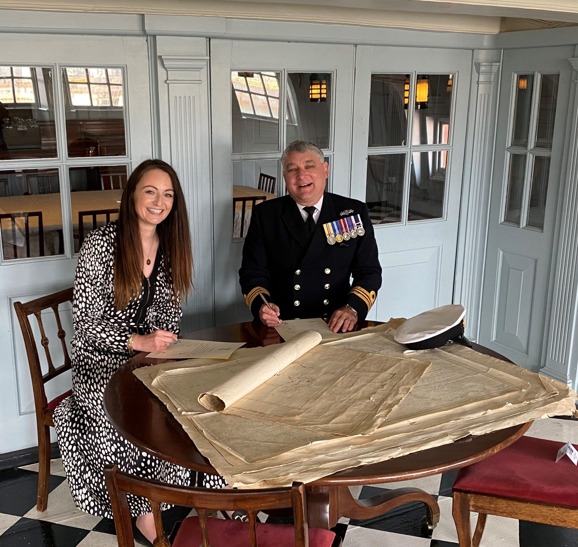 STEM Returners Founder and Director, Natalie Desty, signing the Armed Forces Covenant