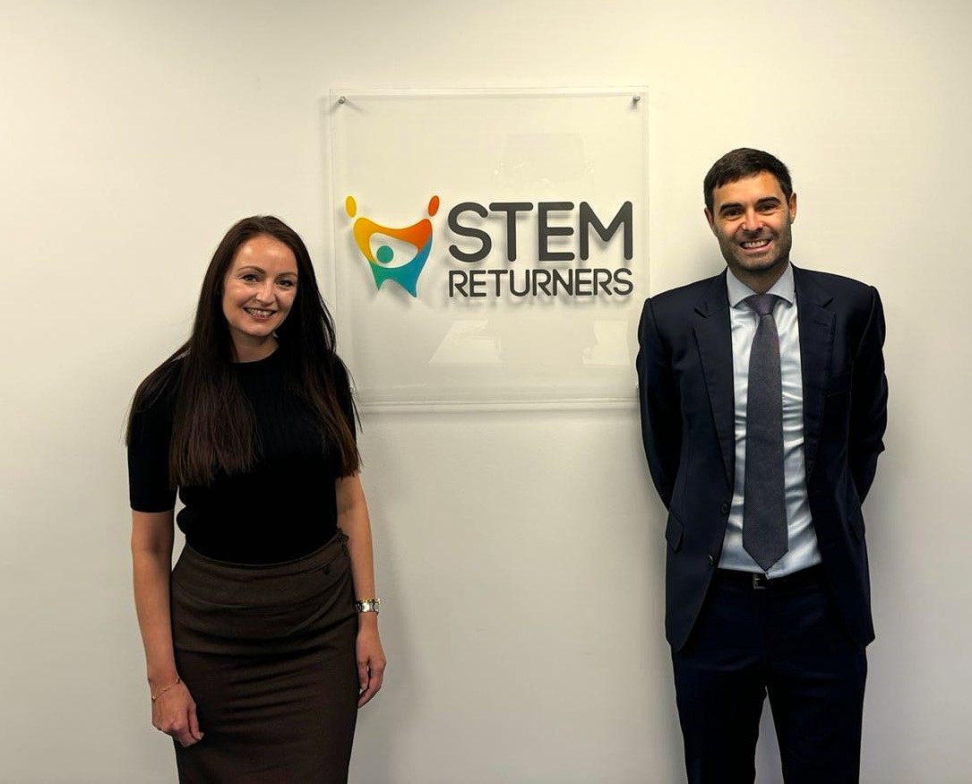 Natalie Desty, STEM Returners with Nick Mansell, CEO of Intermarine UK